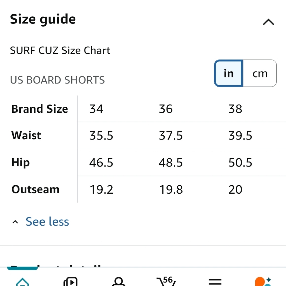 SURF CUZ Men's Beach Short 4-Way Stretch - Picture 6 of 7